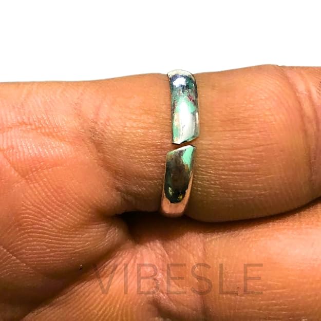 VIBESLE Original Pyrite Stone Ring - Certified Pyrite Ring for Men and Women - Natural Pirate Stone Crystal Ring for Money, Abundance, Raw Pyrite Geode adjustable With Lab Test Certificate Report