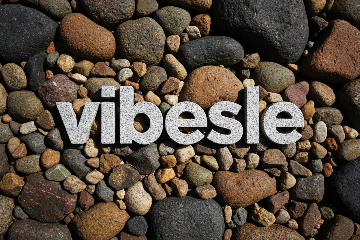vibesle with stones backgroung 